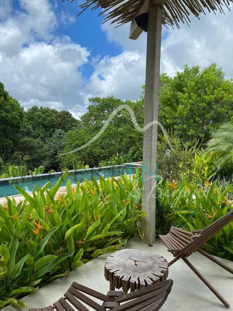 Casa con 5 suites para temporada en Trancoso con piscina