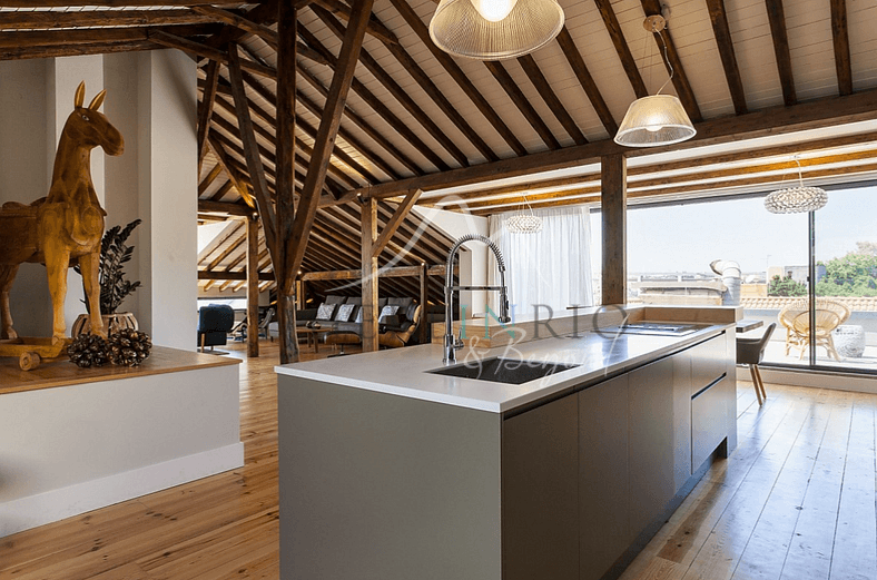 Duplex Penthouse with view of the Tagus River