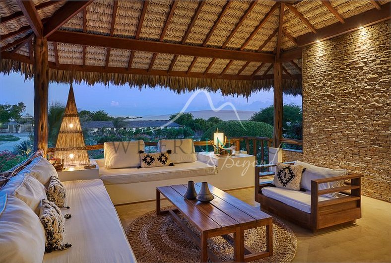 Luxury villa in front of the dunes in Jericoacoara