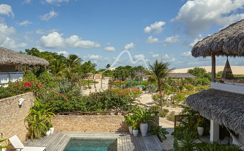 Luxury villa in front of the dunes in Jericoacoara