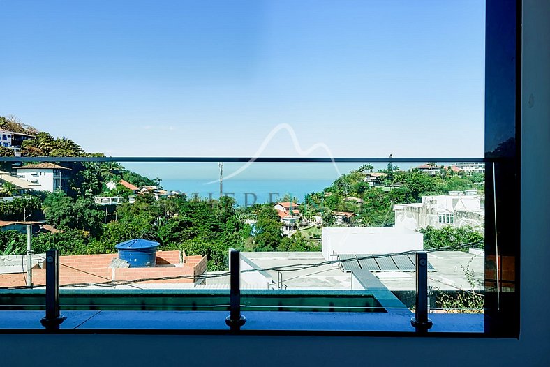 Maison de luxe avec 4 suites et piscine avec vue mer à Joá