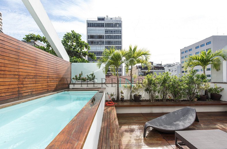 Penthouse de luxe avec 4 suites et piscine à Leblon