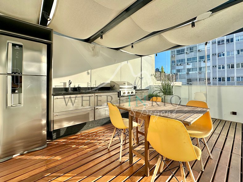 Penthouse triplex with pool for vacations in Copacabana