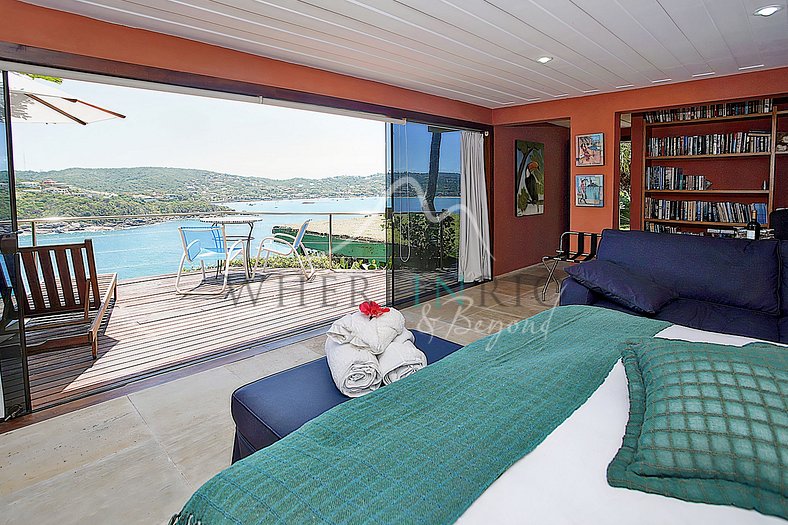 Villa con vista al mar y piscina infinita en Búzios para la