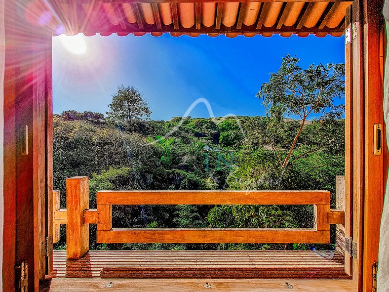 Villa de vacaciones en Búzios con piscina y vista al mar